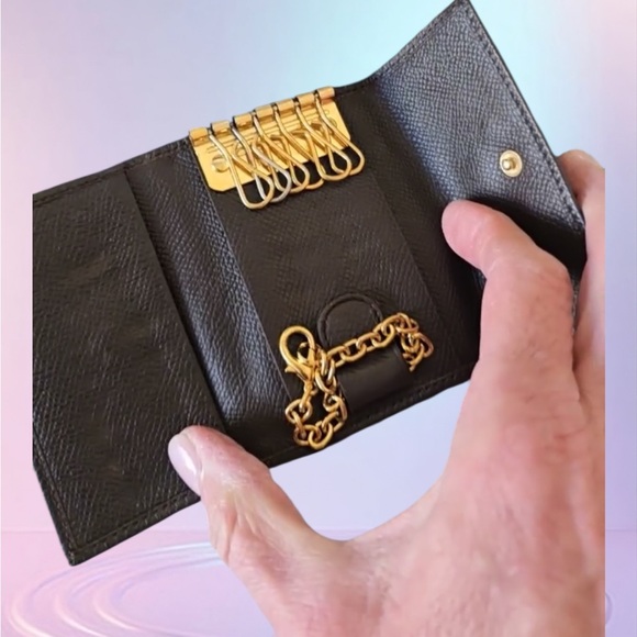 Bvlgari Dark Brown Leather Card / Key Holder and Box - Picture 3 of 12